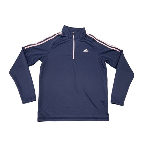 Adidas Golf Men's French Terry 1/4 Zip Pullover Jacket Navy Size Medium M New - Picture 1 of 7
